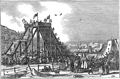 Jéghegy, mesterséges szánkópálya, Oroszország, 1833 alkotó: Unbekannt