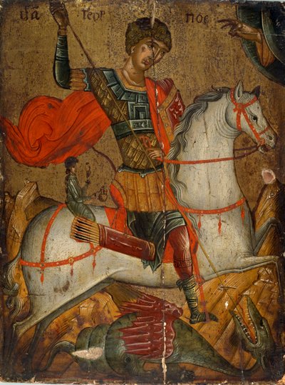 A sárkányt megölő Szent György ikon, XV-XVI. század alkotó: Unbekannt