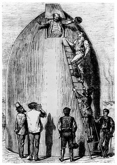 Illusztráció: Jules Verne: A Földtől a Holdig, 1865 alkotó: Unbekannt