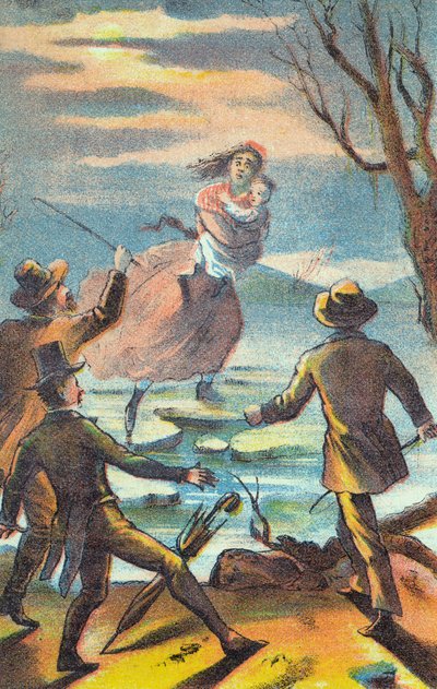 Illusztráció egy poszterről, amely a Tom bácsi kabinja című színházi produkciót hirdeti, 1870 alkotó: Unbekannt