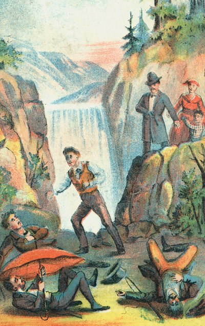 Illusztráció egy poszterről, amely az Uncle Toms Cabin című színházi produkciót hirdeti, 1870 alkotó: Unbekannt
