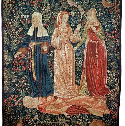 A „halál diadala a tisztaság felett” illusztráció Petrarchától, 16. század. alkotó: Unbekannt