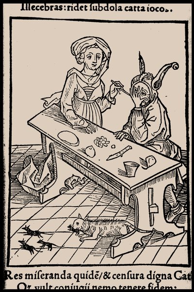 Illusztráció Sebastian Brant Bolondok hajója című könyvéhez, 1497. alkotó: Unbekannt