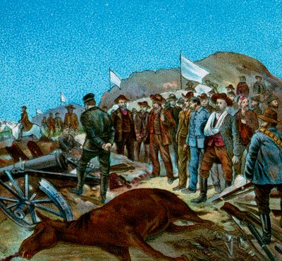 A Cronjes Laagerben a megadás után, 1900 alkotó: Unbekannt