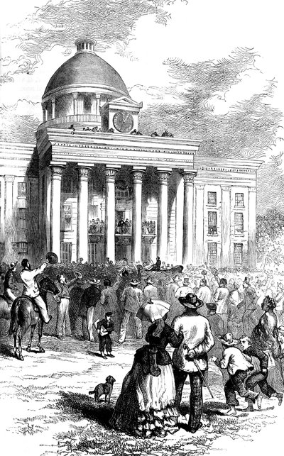 Jefferson Davis beiktatása, Montgomery, Alabama, 1861 c1880 alkotó: Unbekannt