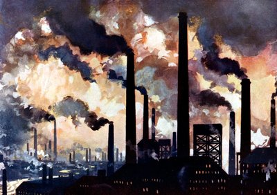 Ipari szennyezés, Sheffield, Yorkshire, 1925 alkotó: Unbekannt