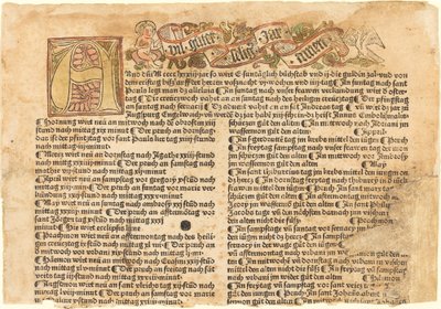 Kezdő A és egy újévi kívánság, 1483. alkotó: Unbekannt