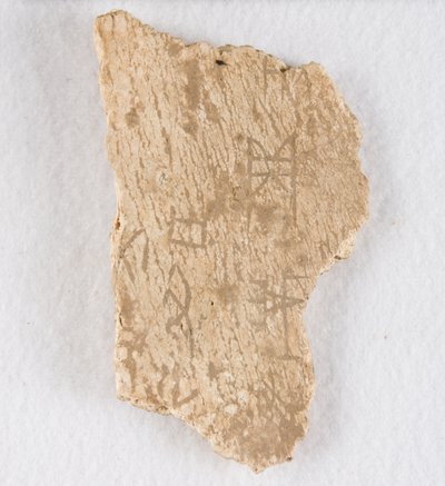 Feliratos csonttöredék orákulum csont, késői Shang-dinasztia, kb. 1300-1050 ie. alkotó: Unbekannt