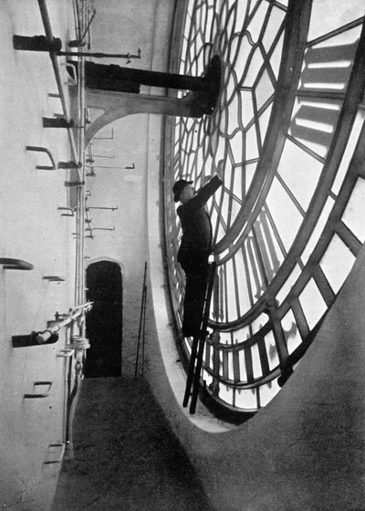 A Big Ben óra számlapján belül, a Westminsteri palota, London, 1905 alkotó: Unbekannt