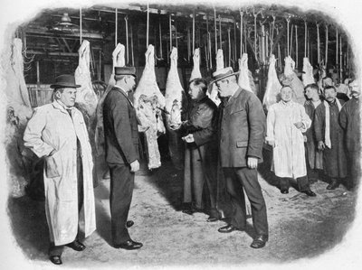 Húsvizsgálat a Smithfield Marketen, City of London, 1903 1903 alkotó: Unbekannt