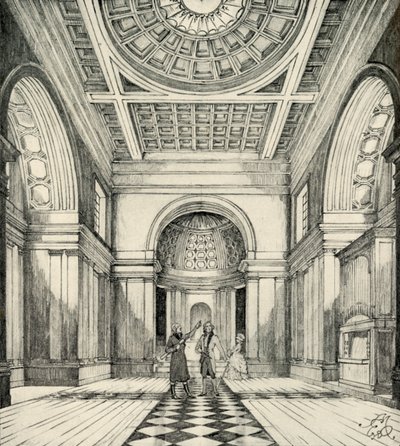 Az Ayot St. Lawrence templom belseje, Hertfordshire, 1938 alkotó: Unbekannt