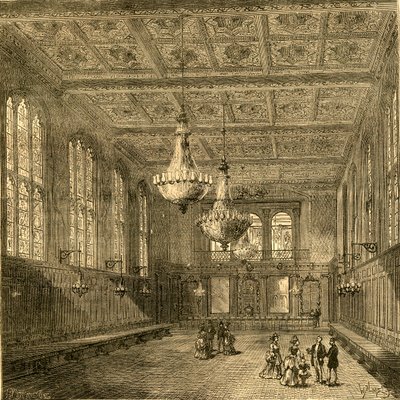 A Merchant Taylors Hall belseje, 1897. alkotó: Unbekannt