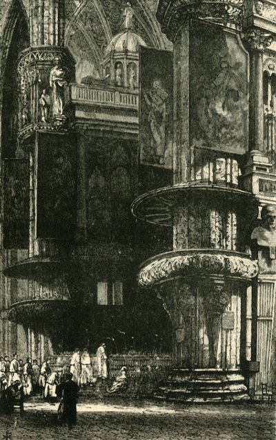 A milánói dóm belseje, 1890. alkotó: Unbekannt
