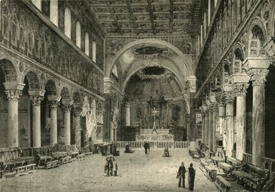 San Apollinare Nuovo belseje, Ravenna, 1890. alkotó: Unbekannt