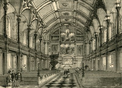 A Szent András-templom belseje, 1872. alkotó: Unbekannt