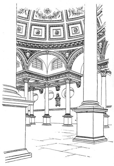 A St Stephens templom belseje, Walbrook, London City, 1893 alkotó: Unbekannt