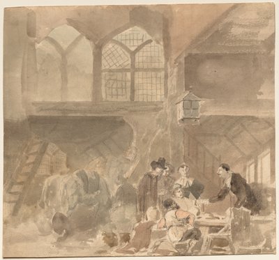 Egy fogadó belseje, 1800-as évek. alkotó: Unbekannt
