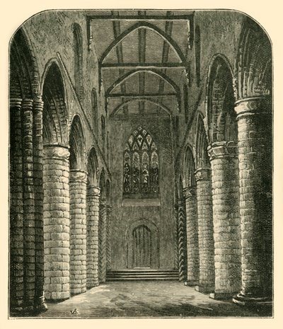 Az Abbey Nave belseje, Nyugatra nézve, 1898. alkotó: Unbekannt