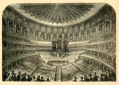 Az Albert Hall belseje, 1876. alkotó: Unbekannt