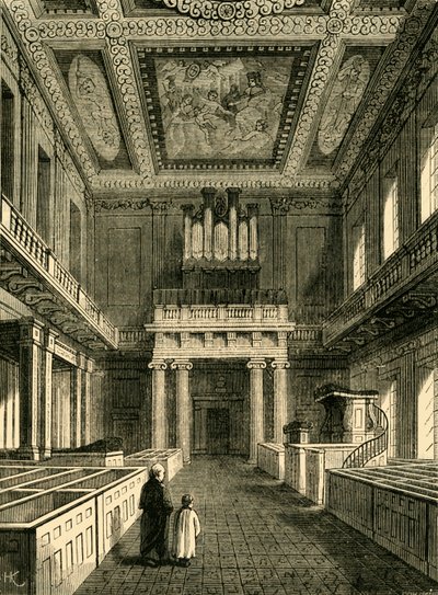 A Chapel Royal bankettház belső tere, Whitehall, 1881. alkotó: Unbekannt