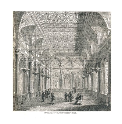 A posztómunkások csarnokának belseje, 1878 alkotó: Unbekannt