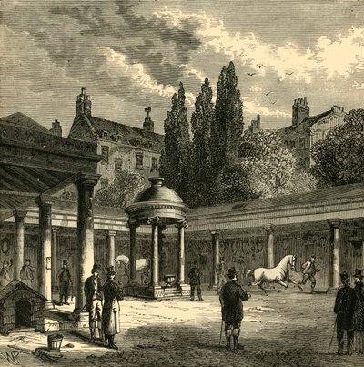 Az Old Tattersalls udvar udvarának belseje, 1876. alkotó: Unbekannt