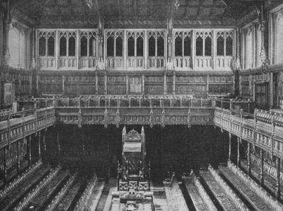 A westminsteri alsóház belseje a felszólalók széke felé nézve, 1909 alkotó: Unbekannt