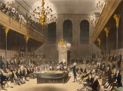 Az alsóház belseje, Westminster, London, 1809 alkotó: Unbekannt