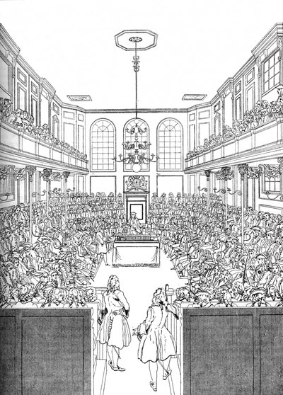 Az alsóház belseje 1742-ben 1905-ben alkotó: Unbekannt