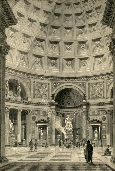 A római Pantheon belsejét felújították, 1890. alkotó: Unbekannt