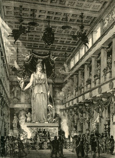 A Parthenon belseje, felújítva, 1890. alkotó: Unbekannt