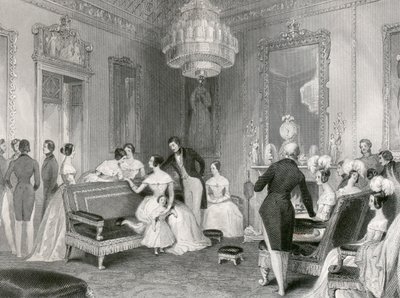 A sárga szalon belseje, Buckingham-palota, London, 1840 alkotó: Unbekannt
