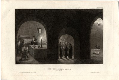A kijevi barlangkolostor Szent sírjának belső képe, 1850 alkotó: Unbekannt