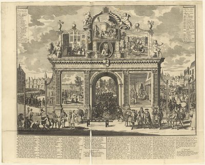 Beruházási tervek: A romos részvényesek temetkezési helyén felállított emlékív, 1720. alkotó: Unbekannt