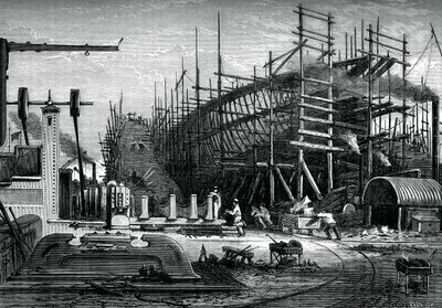 Vashajó, Messrs Samudas yard, Isle of Dogs, London, 1880 alkotó: Unbekannt