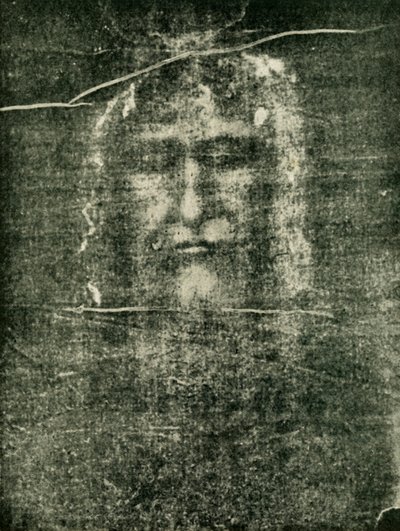A látható kép a szent lepelen Krisztus fényképe, 1902. alkotó: Unbekannt