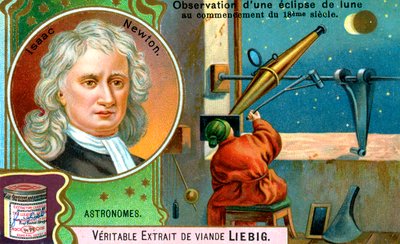 Isaac Newton angol matematikus, csillagász és fizikus, 1900 körül alkotó: Unbekannt