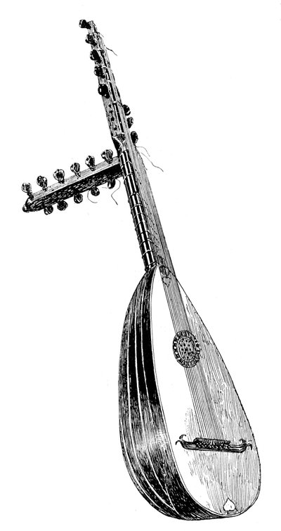 Olasz theorbo, 16. század, 1901 alkotó: Unbekannt