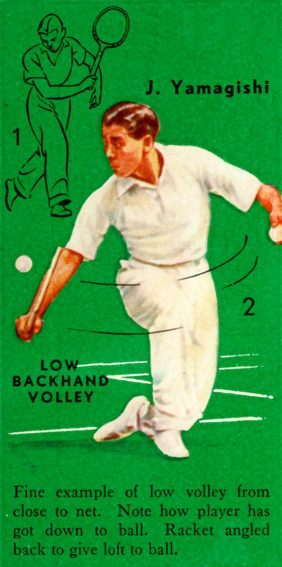 J. Yamagishi – Low Backhand Volley, c1935. alkotó: Unbekannt