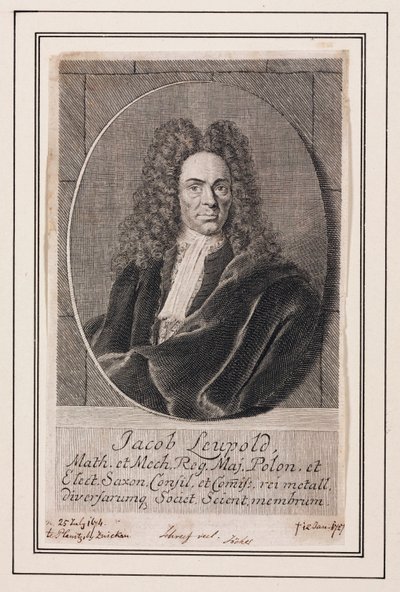 Jacob Leupold német fizikus és gépészmérnök, 1700 körül alkotó: Unbekannt