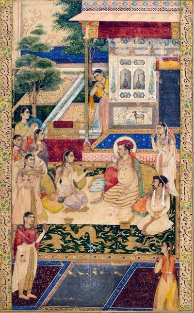 Jahangir és Khurram herceg Nur Jahannal, 1624-1625 alkotó: Unbekannt