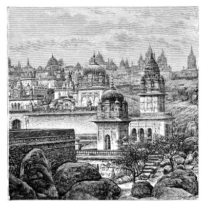 Jaina templomok, Junagadh, Gujarat, India, 1895 alkotó: Unbekannt