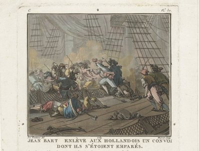 Jean Bart a texeli csatában 1694. június 29-én, 1789. alkotó: Unbekannt