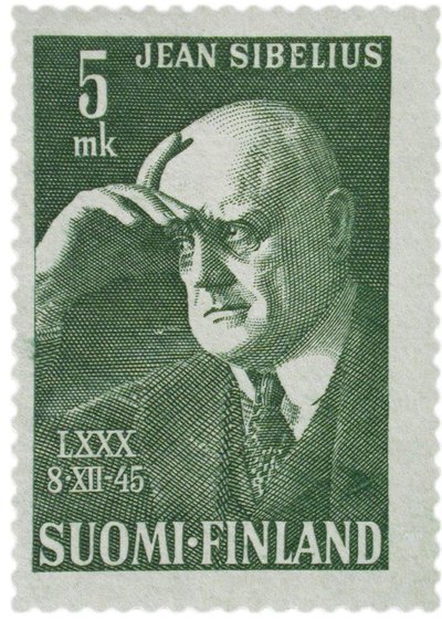 Jean Sibelius postai bélyeg, 1945 alkotó: Unbekannt