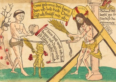 Jézus a hűségeseket a szívükhöz vonzza, 14801490. alkotó: Unbekannt