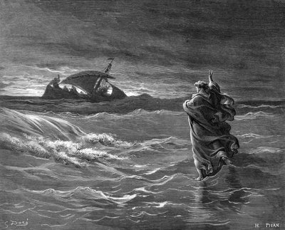 Jézus a vízen jár, 1866 alkotó: Unbekannt