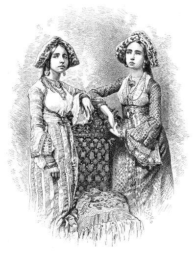 Zsidó nők Kochiban, Indiában, 1895 alkotó: Unbekannt