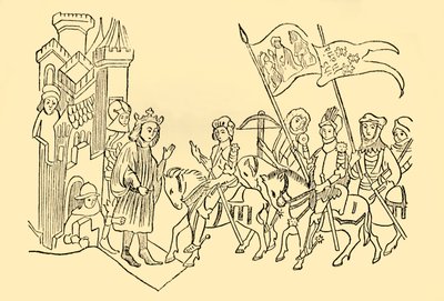 Jeanne of Arc eljön a francia király udvarába, 1930. alkotó: Unbekannt