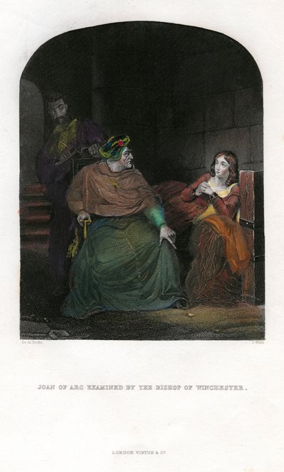 Jeanne of Arc megvizsgálta Winchester püspöke, 1431 alkotó: Unbekannt