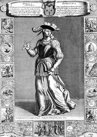 Jeanne of Arc, az orléans-i szobalány, 15. századi francia hazafi és mártír, XVIII. alkotó: Unbekannt